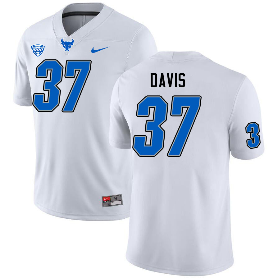 Buffalo Bulls #37 Evan Davis College Football Jerseys Stitched Sale-White
